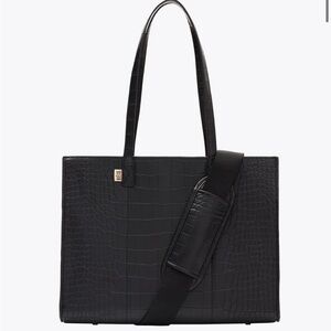 BEIS The Work Tote in Black Croc